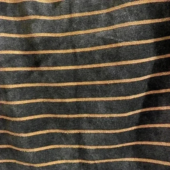 Women’s Velour striped pullover cowl neck top with a touch of sparkle size 2 LG - Picture 3 of 8